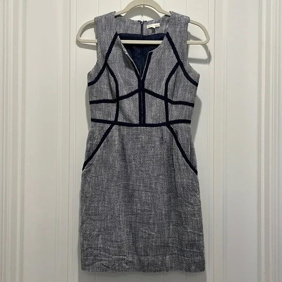 blue v neck midi dress Fabienne Chapot Coraline Dress Blue Clueless – Curate Outlet main image 0